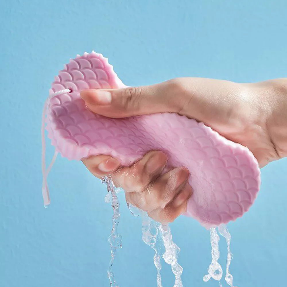 Super Soft Dead Skin Remover Bath Scrubber Exfoliating Shower Brush and Bathing Tool Super Absorbent Sponge &amp; Scouring Pad