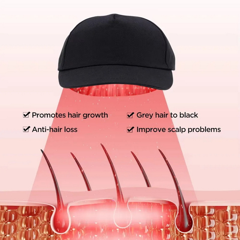 2026 Hot Seller Red &amp; Nir Portable Device LED Therapy Cap Red Light Therapy Cap Red Light Therapy Hat for Hair