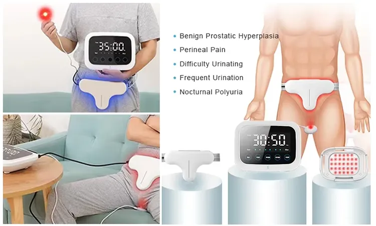 Male Prostatitis Prostate Treatment Portable Physical Therapy LED Photon Therapy Blue and Red Light Therapy Device