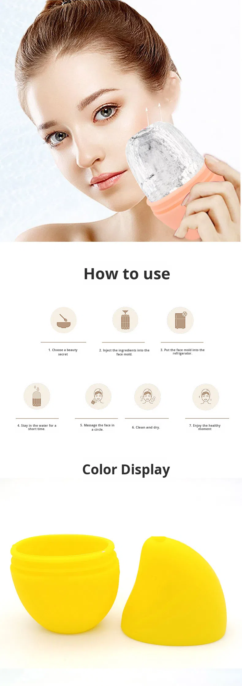 Silicone Ice Compress Massage Tool Slice 6