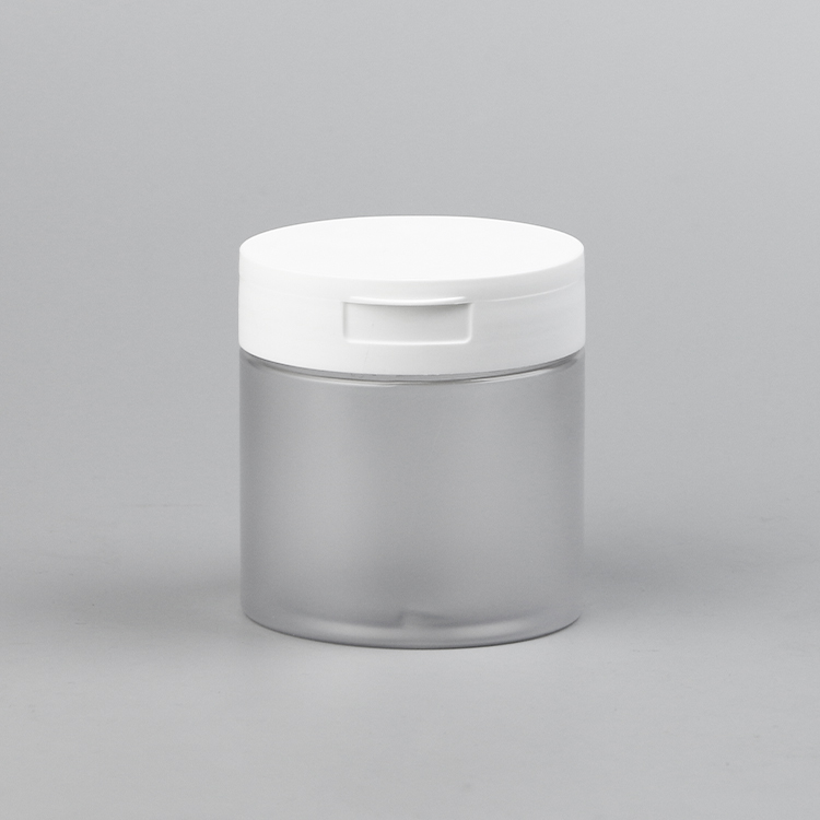 PET Matte Flip-Top Toner Pad Jar 350ml Travel-Friendly For Skincare And Makeup Removal With Tweezer