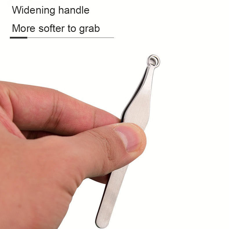 Newest Round Tip Safety Facial Tweezers Stainless Steel Nose Hair Remover Hair Plucking Tweezers with High Precision