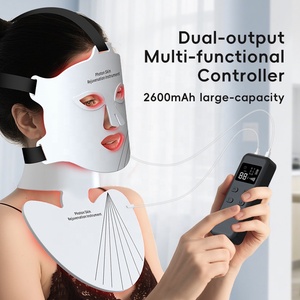Custom Logo Lightweight Wearable 8 Colors Led Facial Neck Mask Skin Rejuvenation Skin Clearing Beauty Device With Timed Shutdown