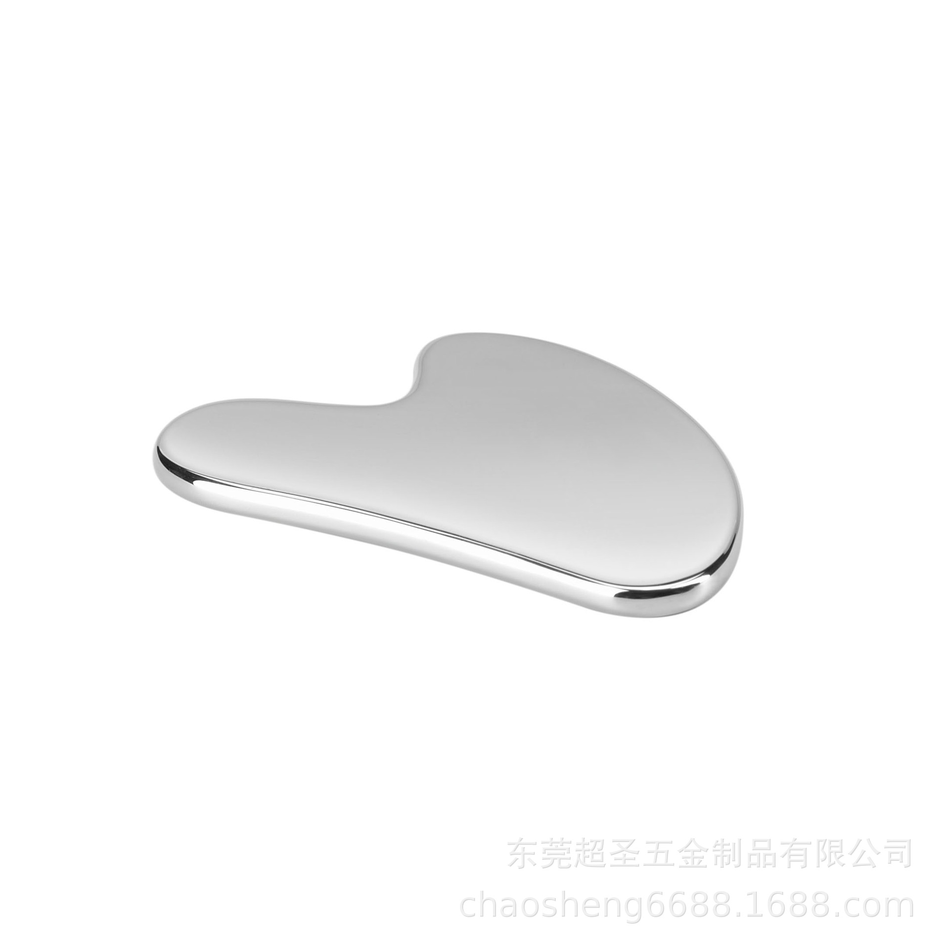 Customized Logo Face Neck Scraping Physical Therapy Skin Lifting Anti-puffiness Tool Stainless Steel Metal Gua Sha Board