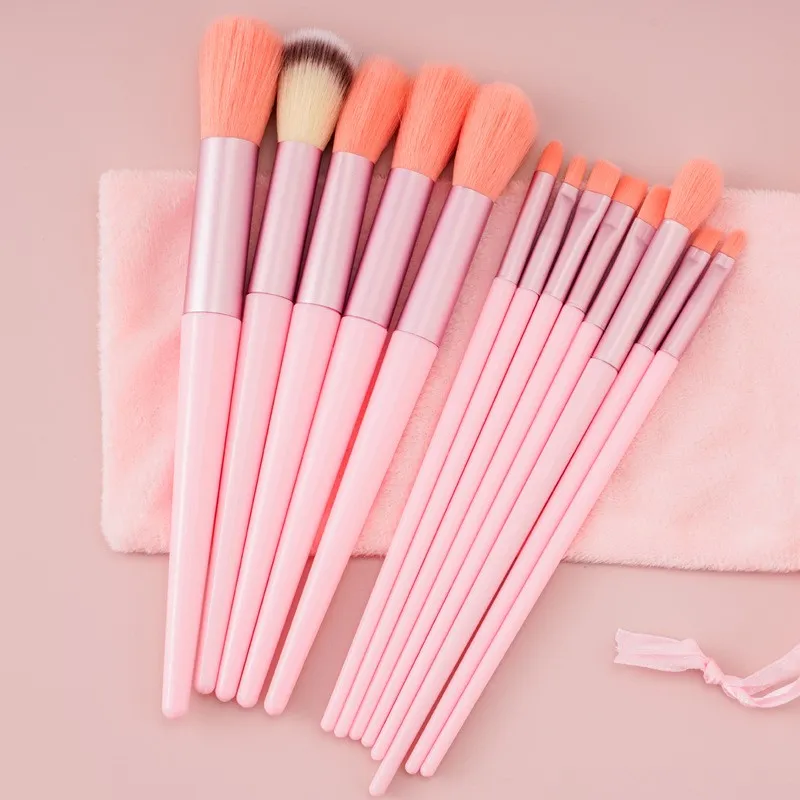 13PCS Professional Makeup Brush Set, Premium Soft Synthetic Fur Cosmetic Brushes for Full Face Makeup Application