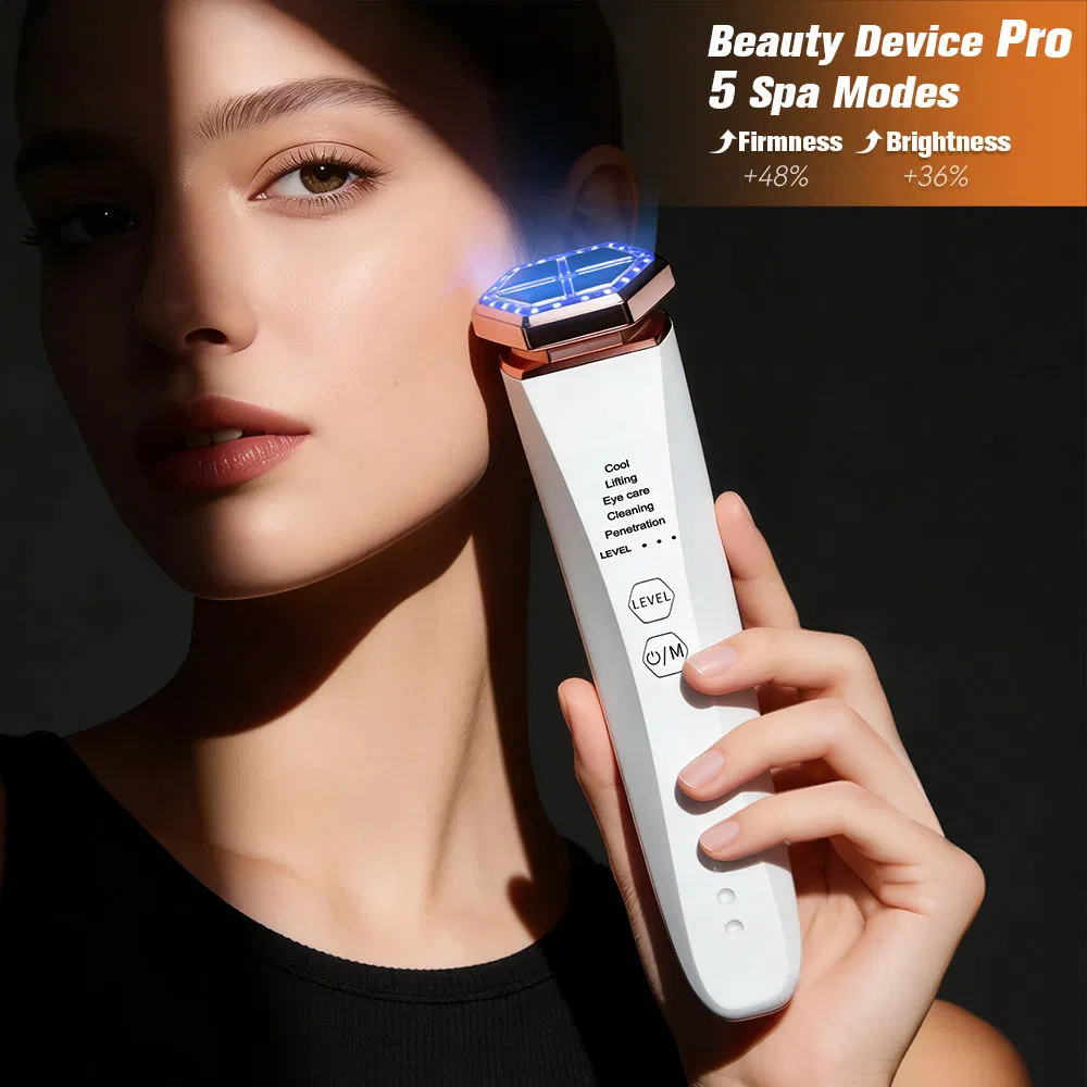 Professional Wholesale Custom 5-in-1 Multifunctional EMS Microcurent RF Red Light Therapy Face Lifting Tightening Skin Rejuvenation Facial Beauty Device Home