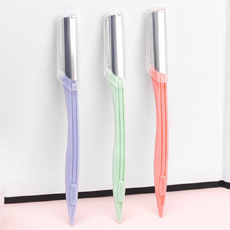 Facial Hair Remover Eye Brow Exfoliating Dermaplaning Tool Shaper Shaver Blade Foldable Eyebrow razor Trimmer Set