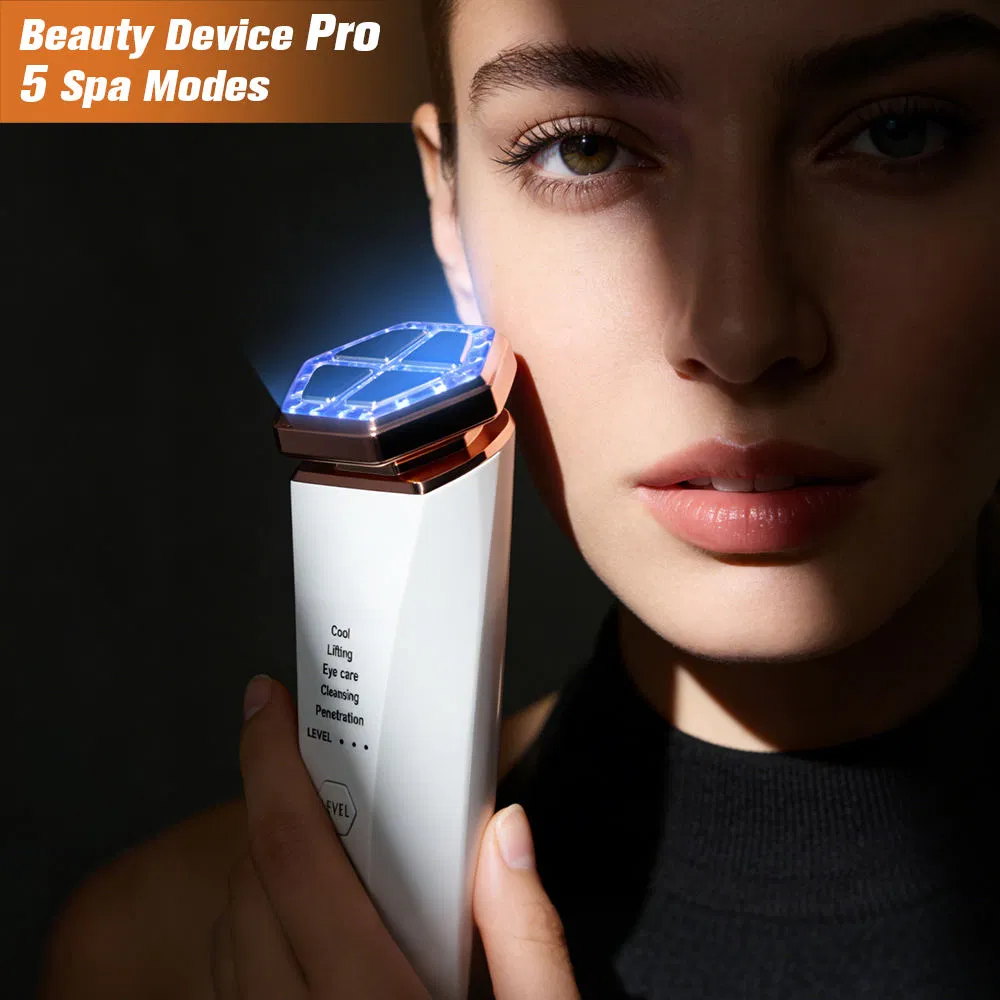 Professional Wholesale Custom 5-in-1 Multifunctional EMS Microcurent RF Red Light Therapy Face Lifting Tightening Skin Rejuvenation Facial Beauty Device Home