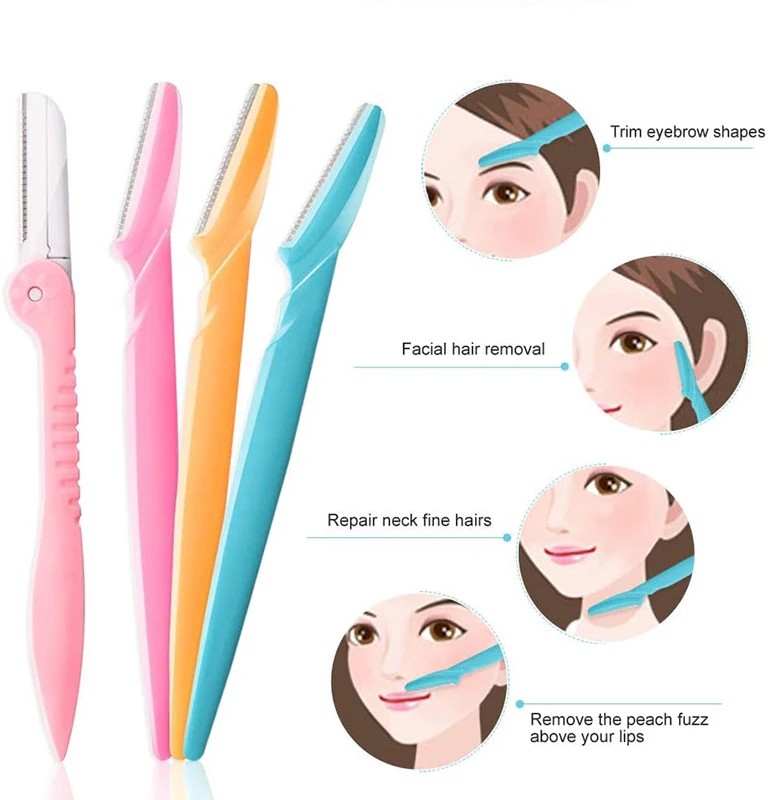 Best Quality Dermaplaning Blade Metal Handle Facial Razors Eyebrow Razor Trimmer