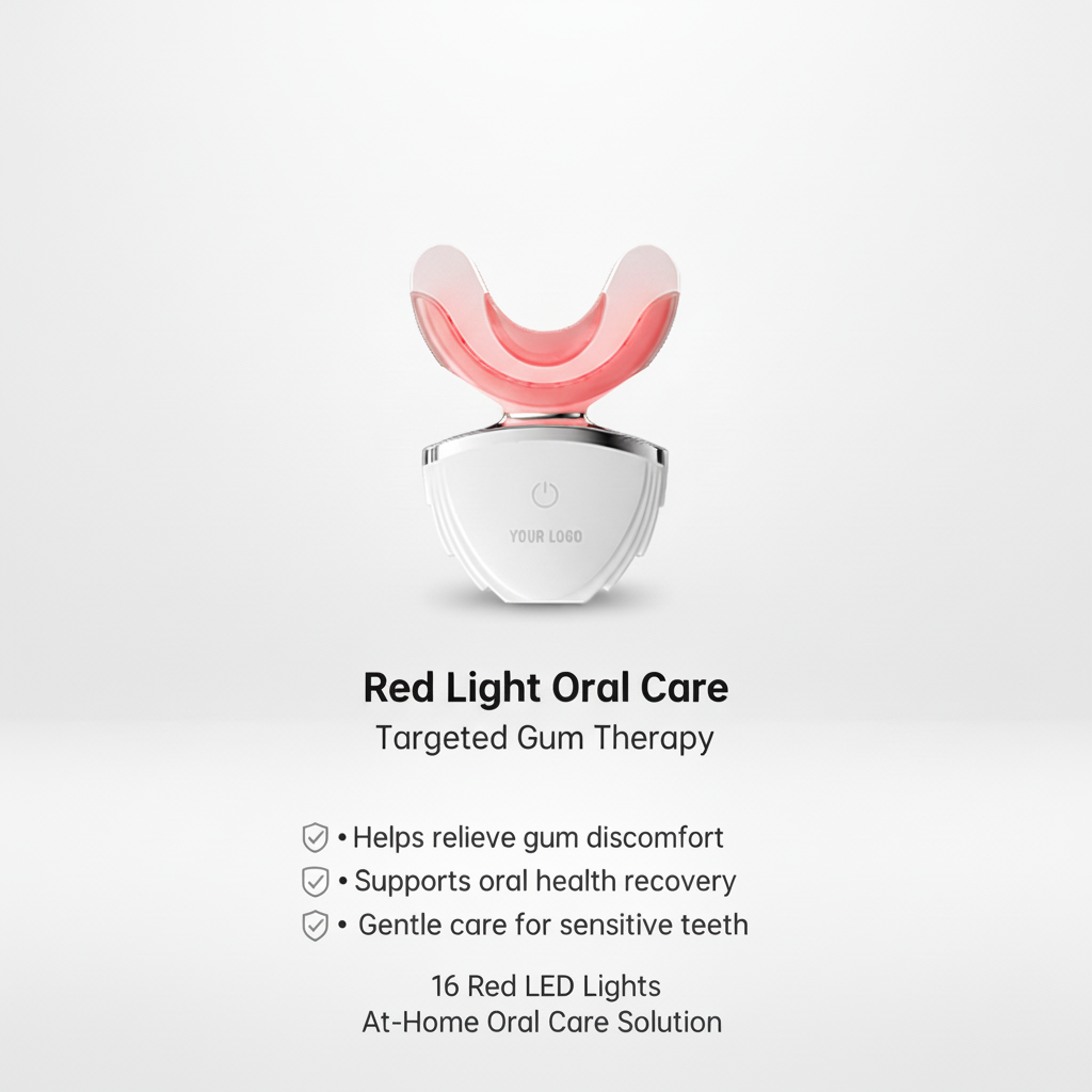 OEM ODM ABS Red Light Therapy Device Wireless Charging Oral Care Tool For Gum Therapy Dental Physiotherapy Home Use