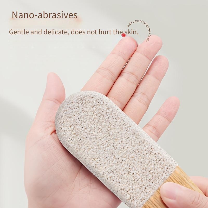 Double-Sided Pumice Foot Rasp Wood Handle-Portable Professional Durable Pedicure Tool for Exfoliating Skin Removal Callus