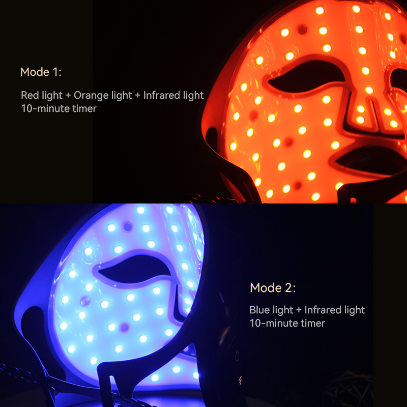 Face Beauty Food Grade Silicone Red Light Therapy Infrared Light Led Facial Mask Led Eyes Mask Laser Face Mask