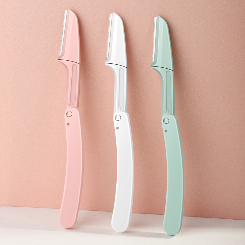 3pcs/set Facial Hair Remover Eye Brow Exfoliating Dermaplaning Tool Shaper Shaver Blade Foldable Eyebrow razor Trimmer Set