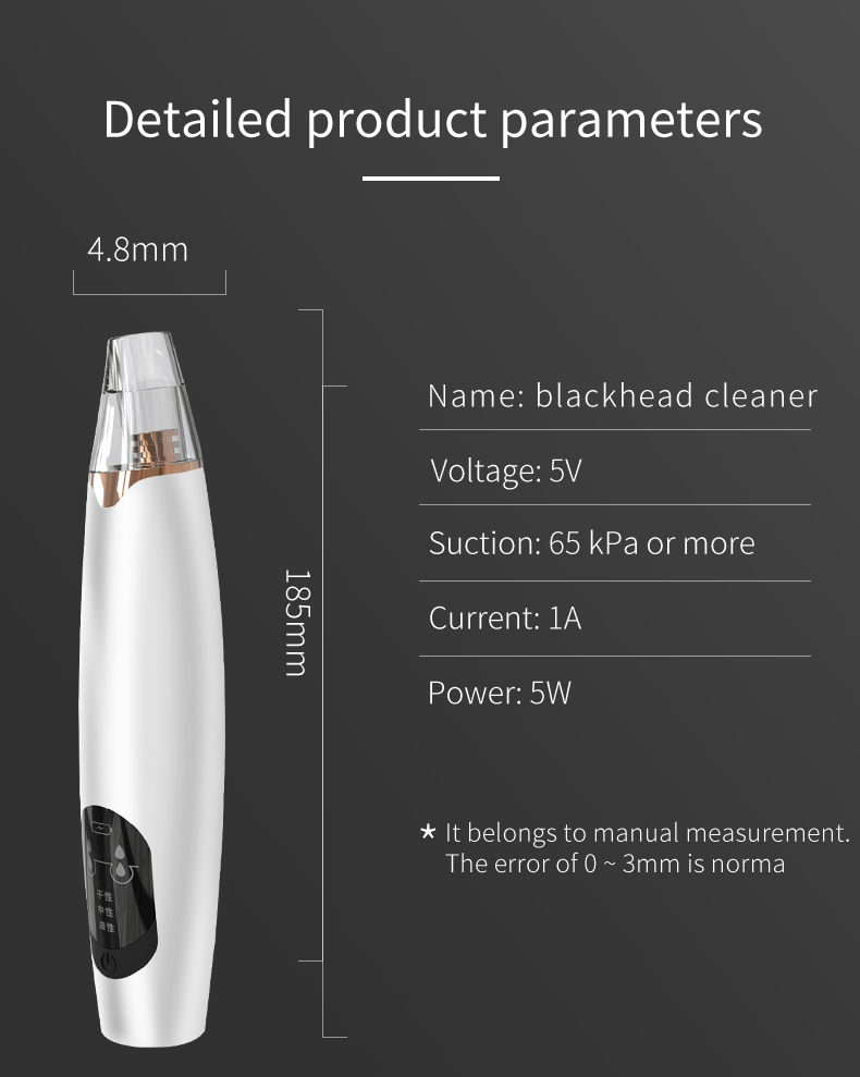 New Arrival Home Use Machine Vacuum Black Head Removal Personal Handheld Facial Pore Shirinking at Home Device