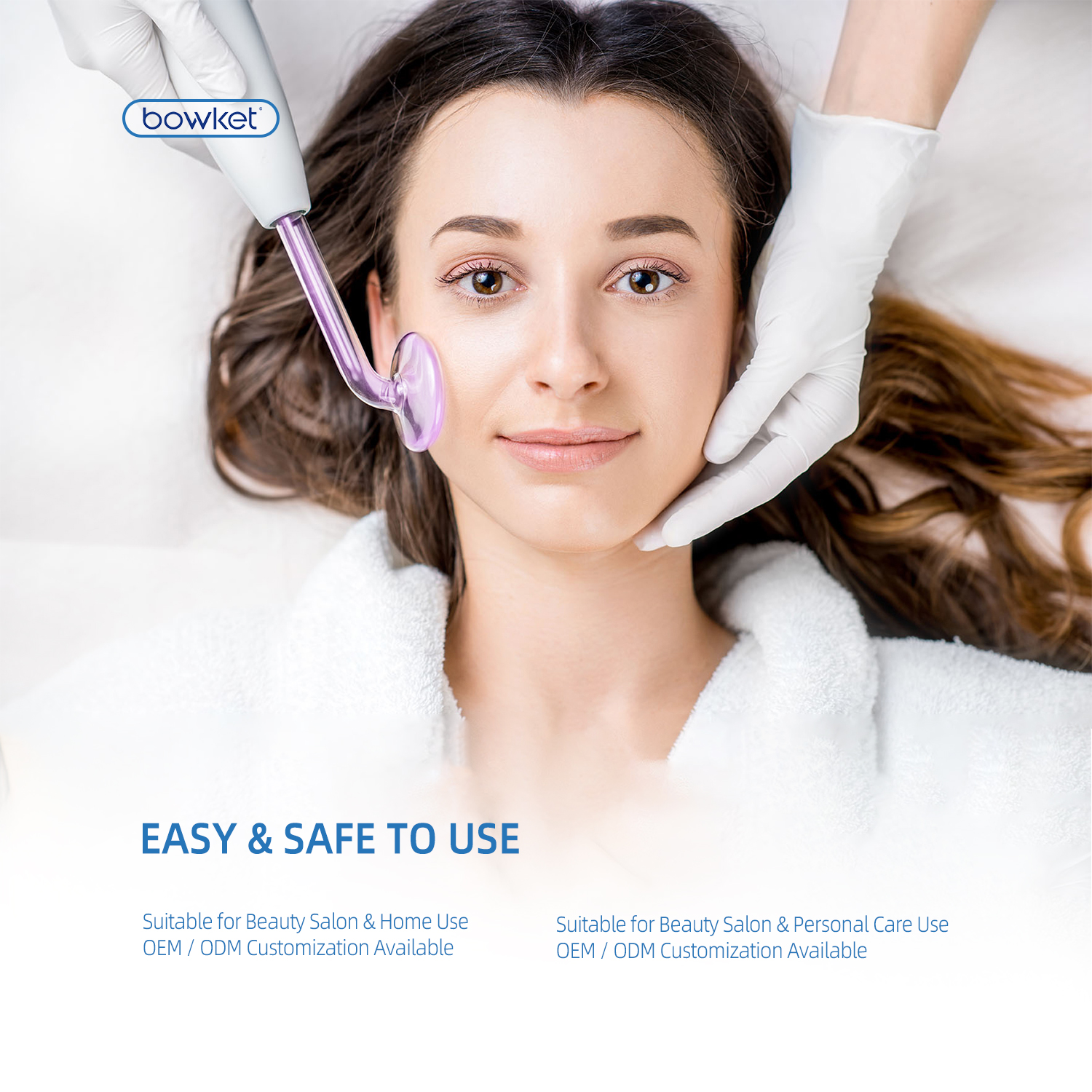 BOWKET 4 in 1 High Frequency Facial Machine Skin Care Beauty Device for Home Salon Use