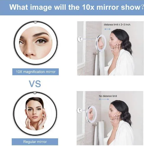 Versatile Suction Cup Mirror for Makeup Application and Touch-UPS