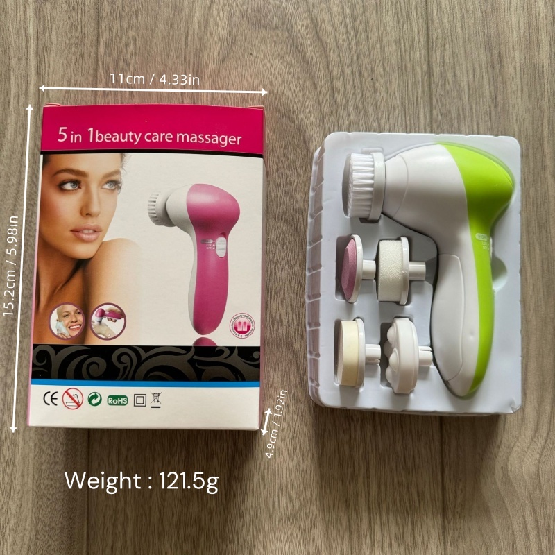 Electric Face Cleansing Machine 5 in 1 Face Cleaning Brush Deep Cleansing Skin Care Wrinkle Facial Exfoliating Brush