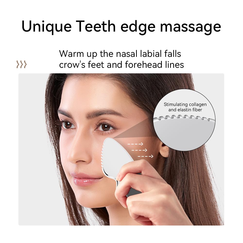 BEOVEA Gua Sha Facial Tools Guasha Face Body Premium Metal Scraping Massage Lymphatic Drainage Skin Rejuvenation Model BV-413