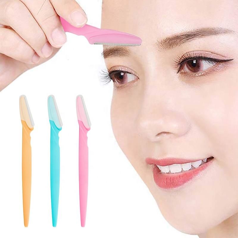 Hot Sales Trending Products Exfoliating Dermaplaning Tool Eyebrow Brow Trimmer Facial Razor for Women