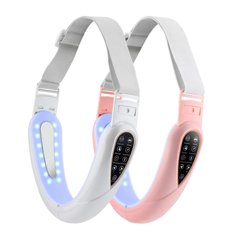 Remote Control LED Photon Double Chin Slimming Massager TENS Microcurrent V Shape Face Lifting Beauty Device