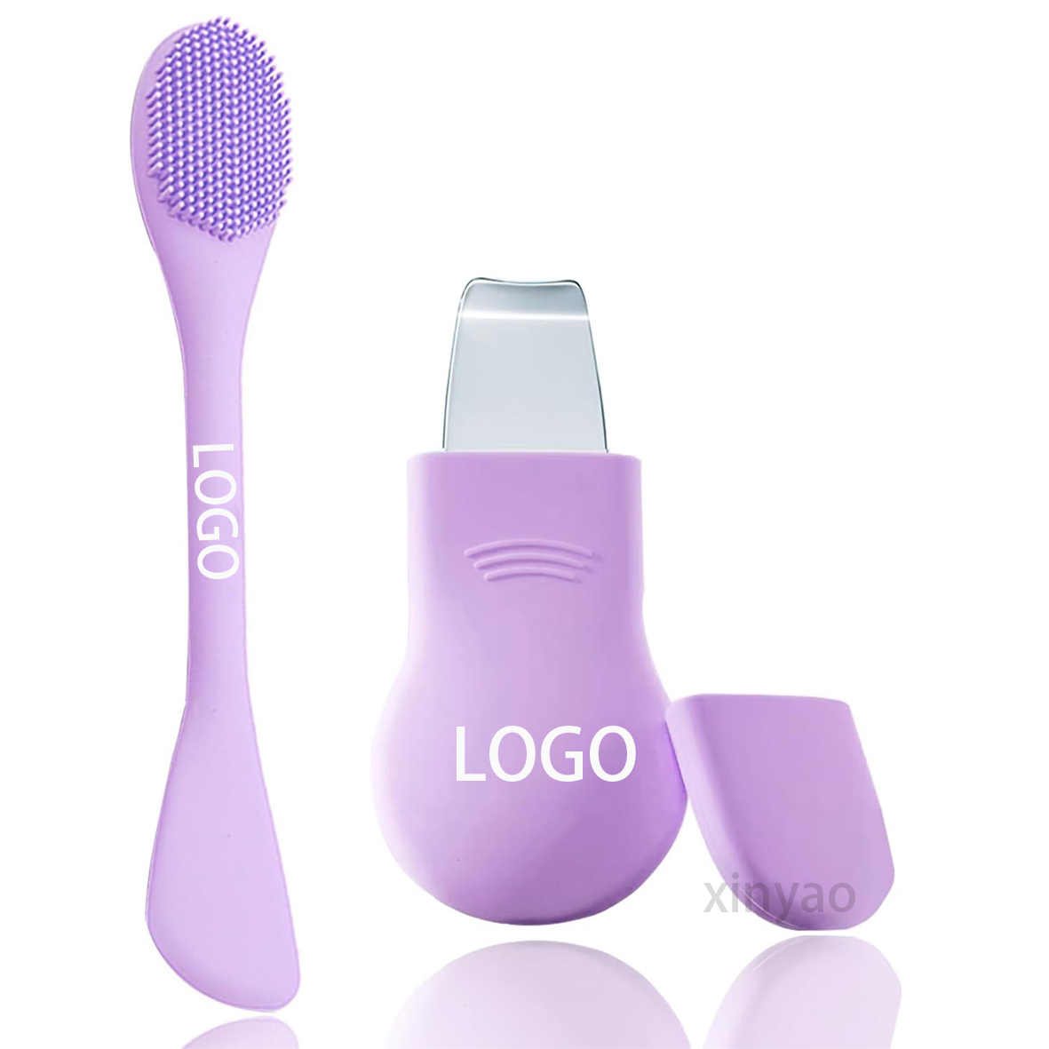 Custom Logo 2-in-1 Black Head Remover Pore Cleaning Mask Applicator Spatula Face Scrubber Skin Care Cleaning Bath Scrubbers