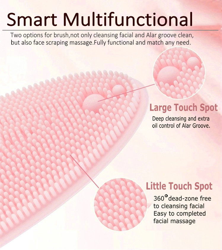 Beauty Items Gentle Reusable Waterproof Exfoliating Skin Care Tool Soft Silicone Facial Scrubber for Deep Cleaning and Massage