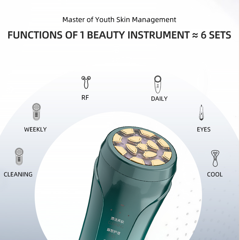 Household Electric Multi-Functional Eye Care and Skin Care RF Beauty Device