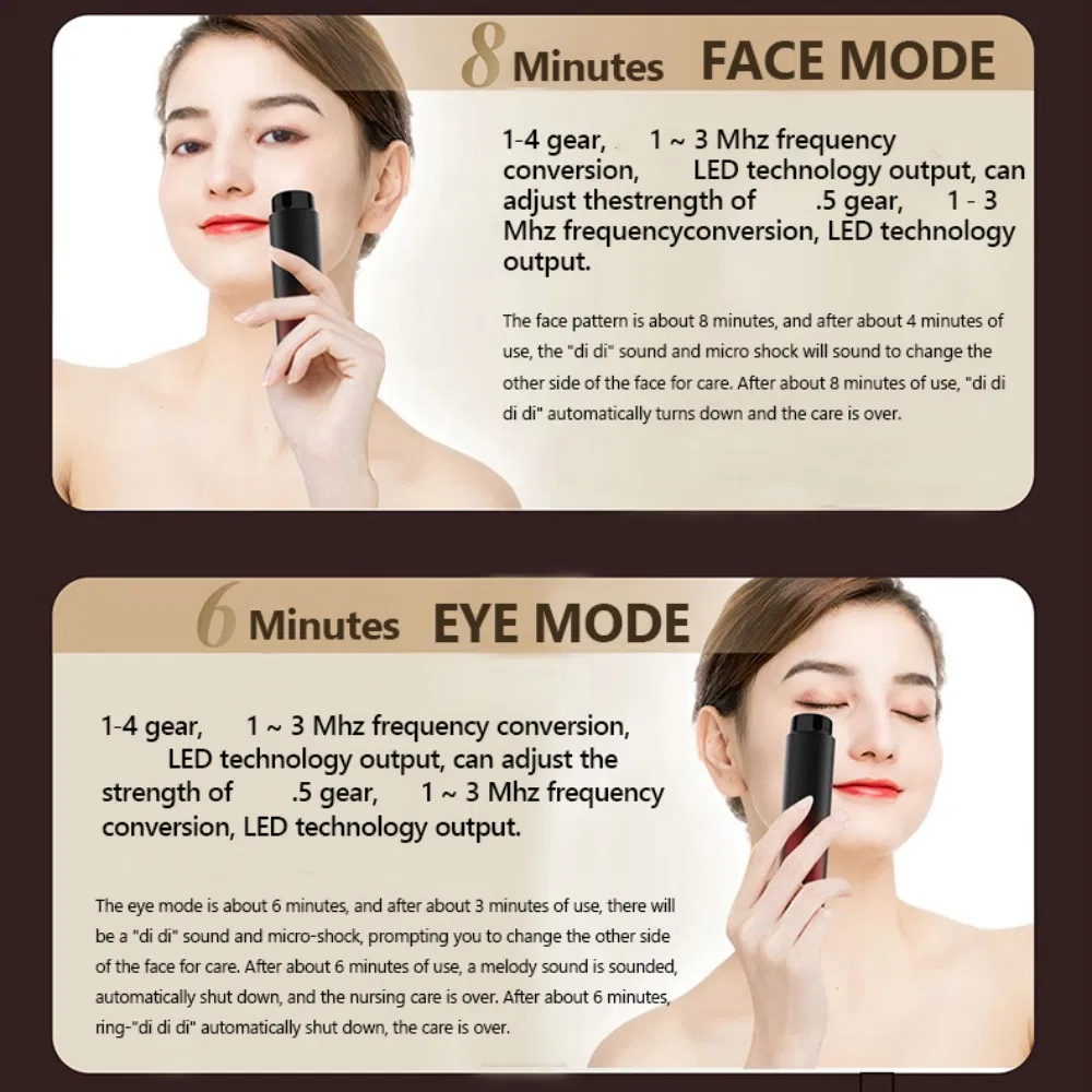 Pakiss Red Light Beauty Device with RF, EMS Microcurrent for Facial Eye Care