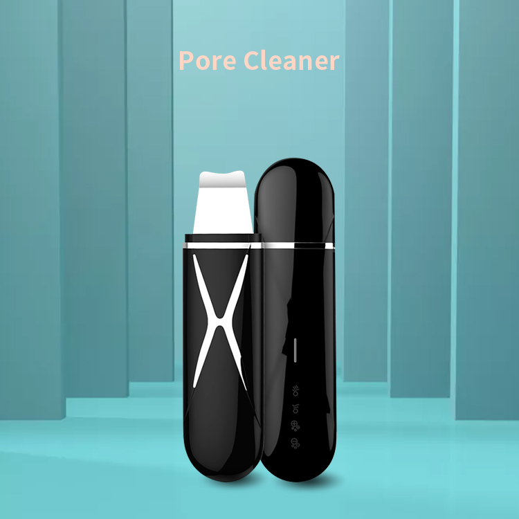 Portable Skin Care Blackhead Remover Exfoliator Spatulas Facial Pore Cleaner Machine Ultrasonic Ion Skin Peeling Scrubber