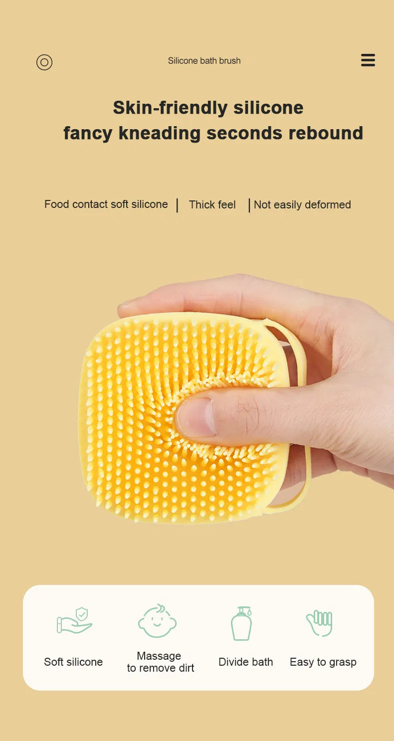 Custom Logo Kids Massage Hair Women Scalp Detangling Brush Silicone Shampoo Brush Pet Bath Brush