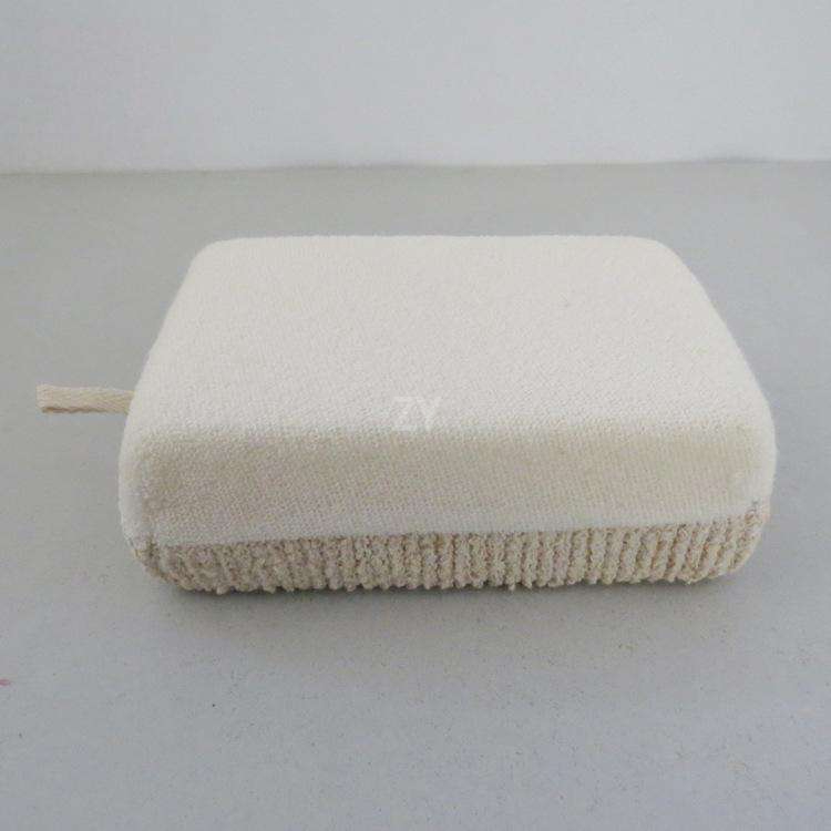 Eco Friendly Natural Bamboo Fiber Hemp Exfoliating Bath Sponge Modern ZY Brand High Quality Square for All Skin Types Home Hotel