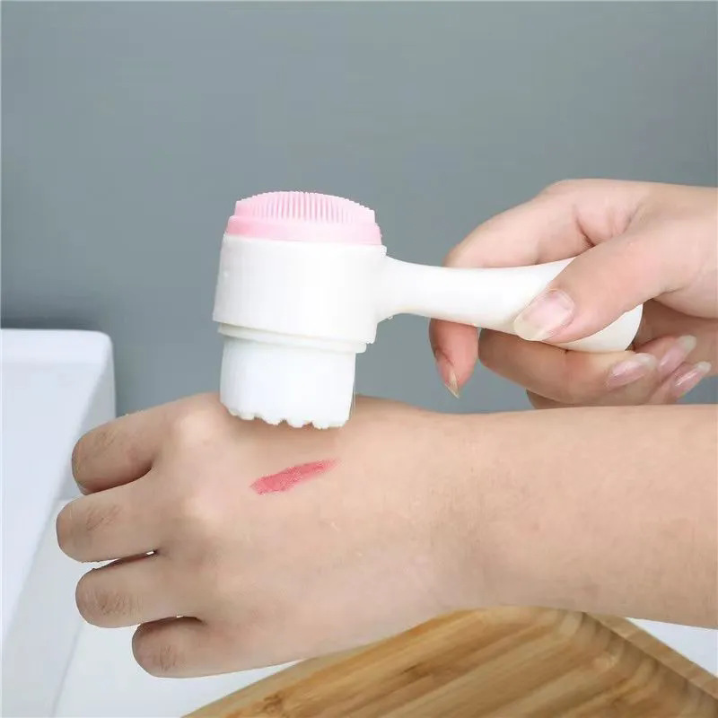 Double-Sided Soft Silicone Face Washing Brush 3D Manual Facial Cleansing Tool Massage Makeup Tools Cleaner