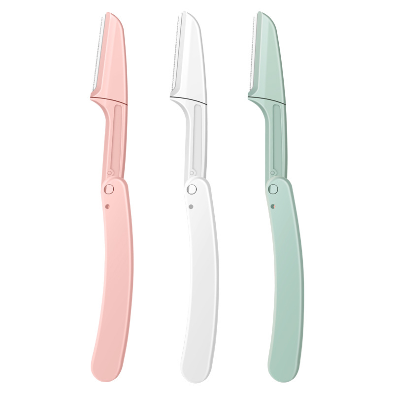 3pcs/set Facial Hair Remover Eye Brow Exfoliating Dermaplaning Tool Shaper Shaver Blade Foldable Eyebrow razor Trimmer Set
