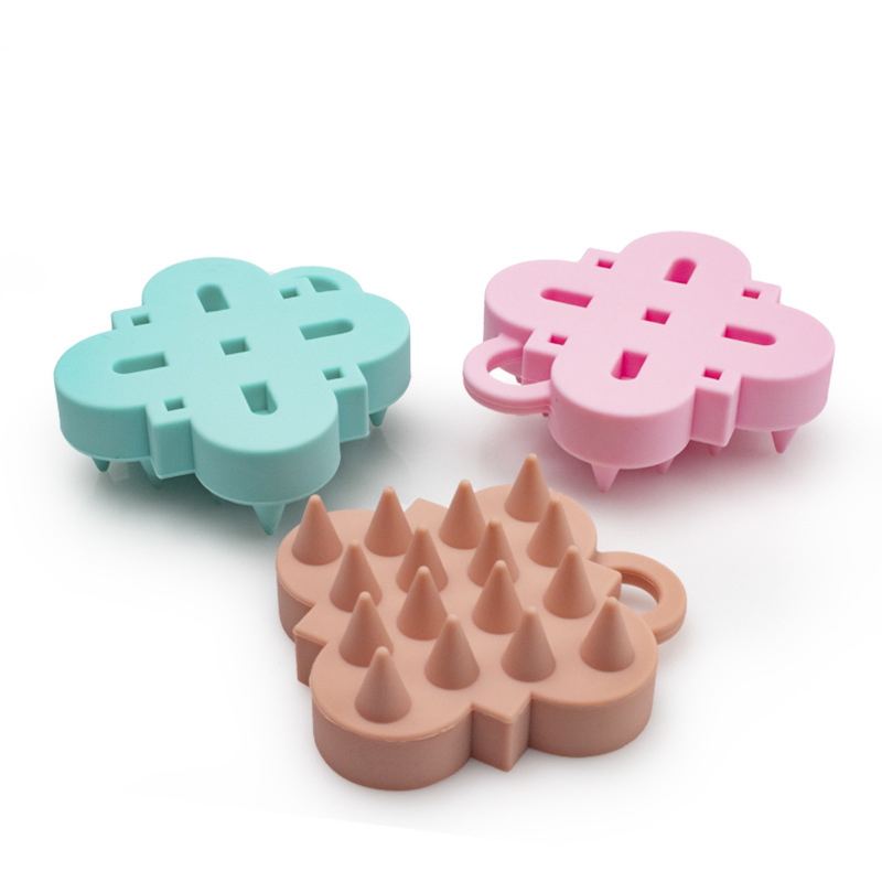 Dual-Use Dry &amp; Wet Silicone Scalp Massage Shampoo Brush