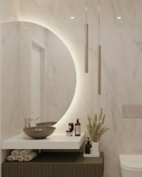 Modern Makeup Mirror with LED Lighting for Effortless Application and Style for Spain France Germany