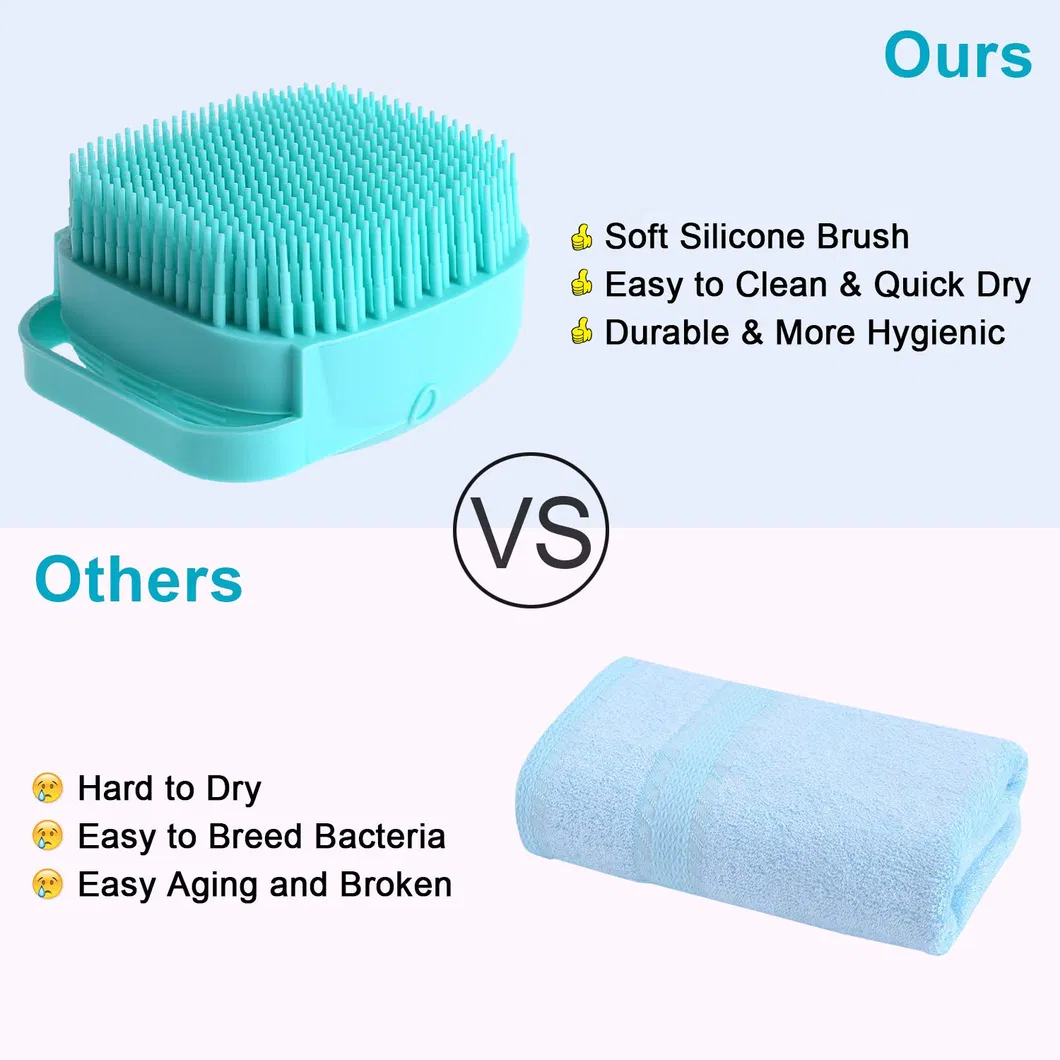 Custom Logo Kids Massage Hair Women Scalp Detangling Brush Silicone Shampoo Brush Pet Bath Brush