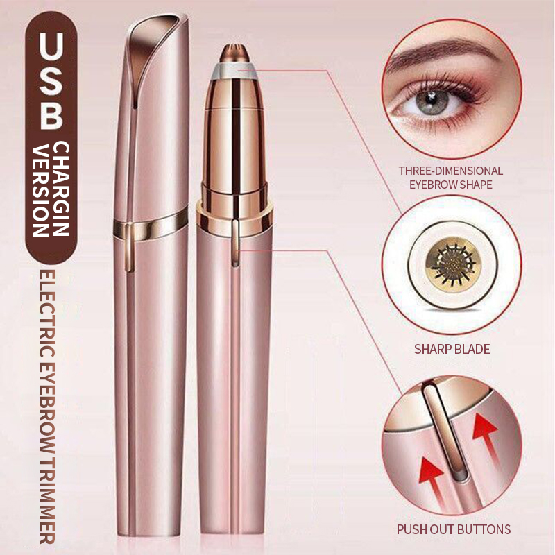 Deruibao Women's Electric Razor Device USB Rechargeable Facial Hair Removal Tool Small Remover Trimmer for Nose &amp; Ear