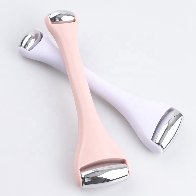 2-in-1 Lifting Face &amp; Eye Roller Stainless Steel Jawline Sculptor Facial Tool Ice &amp; Skin Care Massager Roller for Puffy Eyes