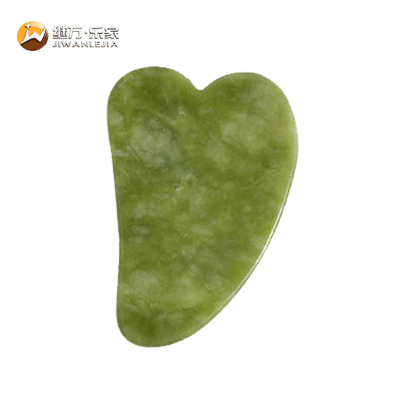 Jiwan Lejia Custom Face Green Jade Gua Sha Skin Guasha Scraping Massage Lift Tool for Facial Body