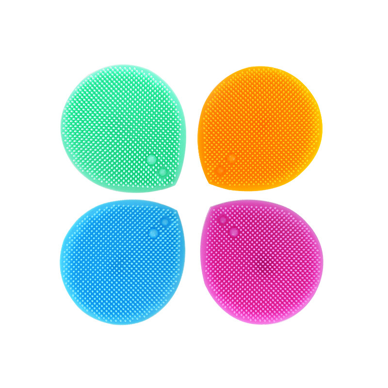 Silicone Facial Cleanser Facial Cleansing Brush Hair Bath Use Soft Double-Sided Heart-Shaped Face Makeup Removal Tool