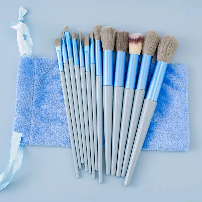 13PCS Professional Makeup Brush Set, Premium Soft Synthetic Fur Cosmetic Brushes for Full Face Makeup Application