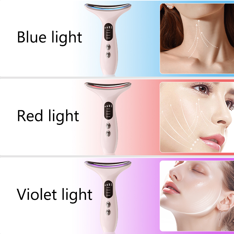 Home Handheld Neck Face Care Tool Face Slimming Tightening Lifting Multi-Frequency Massage USB Beauty Neck &amp; Face Massager