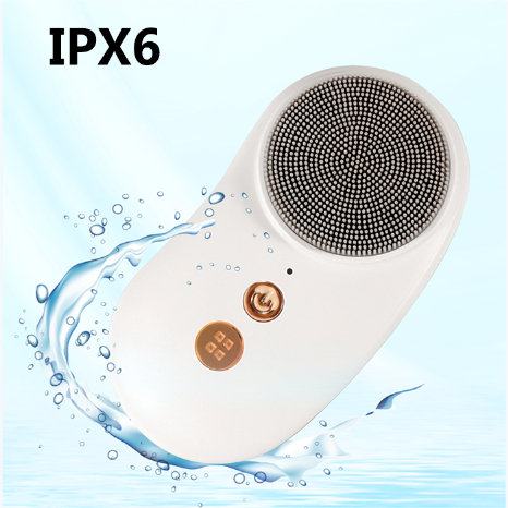 Waterproof Silicone Wireless Electric Facial Cleansing Brush Heat Vibration Massager for Deep Pore Cleaning Ionic Household