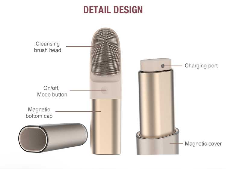 Silicone Electric Hand Held Facial Cleanser Body Massager UK/EU/US Heated Pore Cleaner Exfoliator Wash Tool for Eye Area