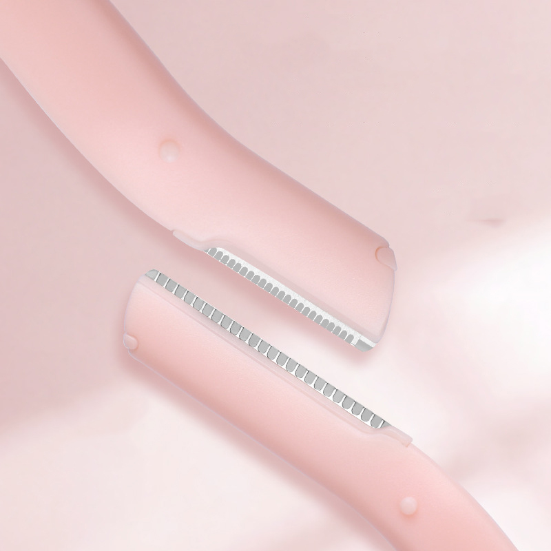Custom Logo Eyebrow Trimmer with Dermaplaning Tools Exfoliating Facial Razor for Women and Men Hair Removal Blade