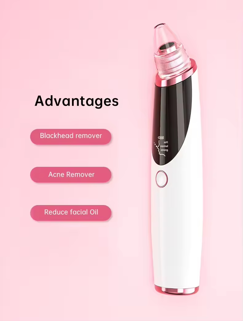 USB/Battery Dual-Drive Blackhead Remover - Vacuum Pore Cleaner Deep Facial Cleansing Home Portable Personal Care Appliance