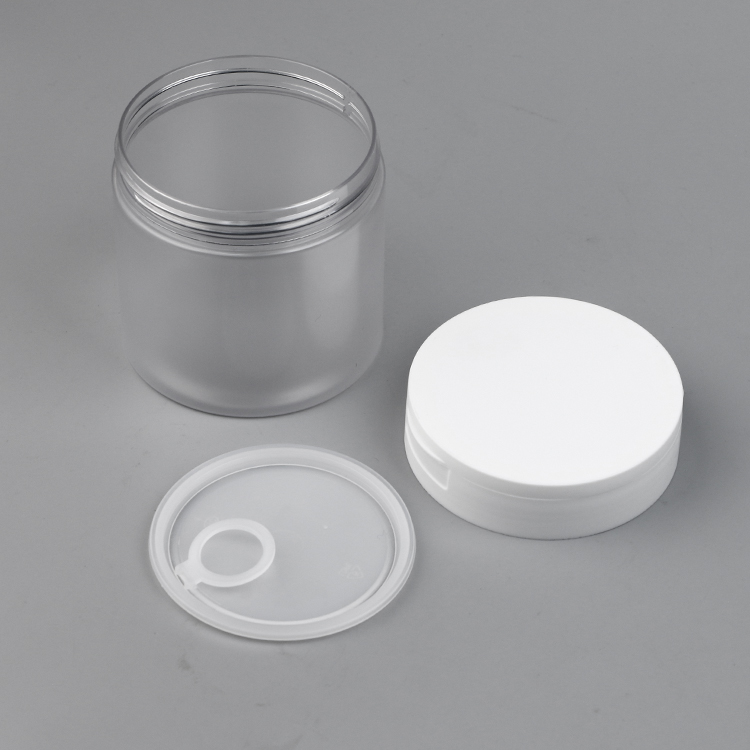 PET Matte Flip-Top Toner Pad Jar 350ml Travel-Friendly For Skincare And Makeup Removal With Tweezer