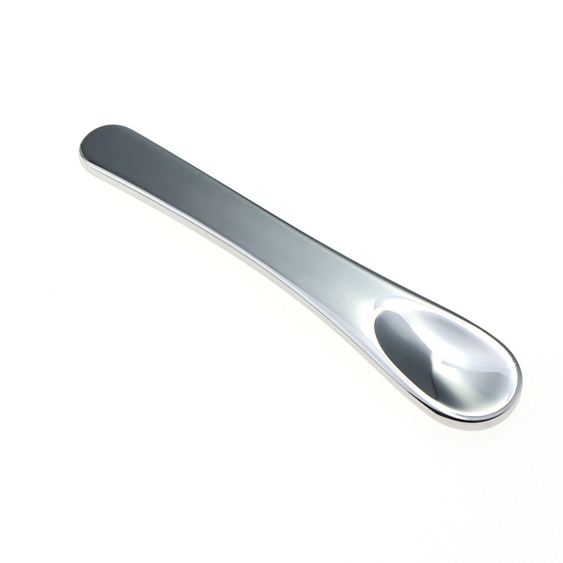 Metal Makeup Spatula Set Leather Pouch Cream Application Makeup Tool