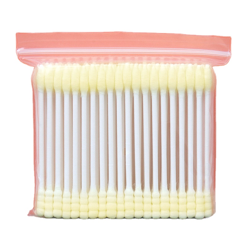 Hot Sell 100 Pcs Double-Head Cotton Buds Multiple Colors with Paper Stick Facials Makeup Cleaning Tools