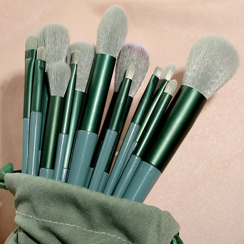 13PCS Professional Makeup Brush Set, Premium Soft Synthetic Fur Cosmetic Brushes for Full Face Makeup Application